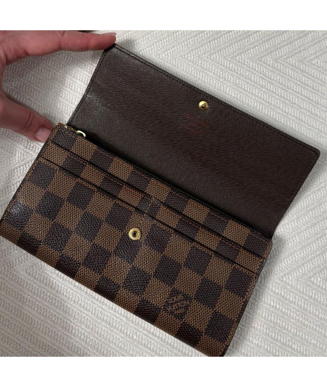 LOUIS VUITTON Коричневый кошелек, фото 5