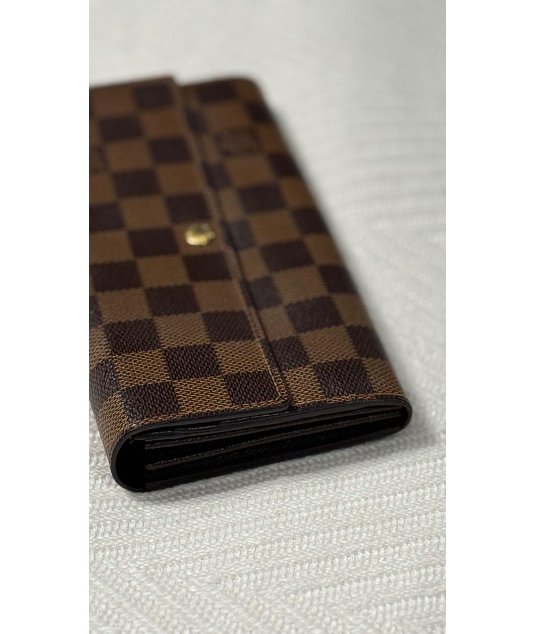 LOUIS VUITTON Коричневый кошелек, фото 8