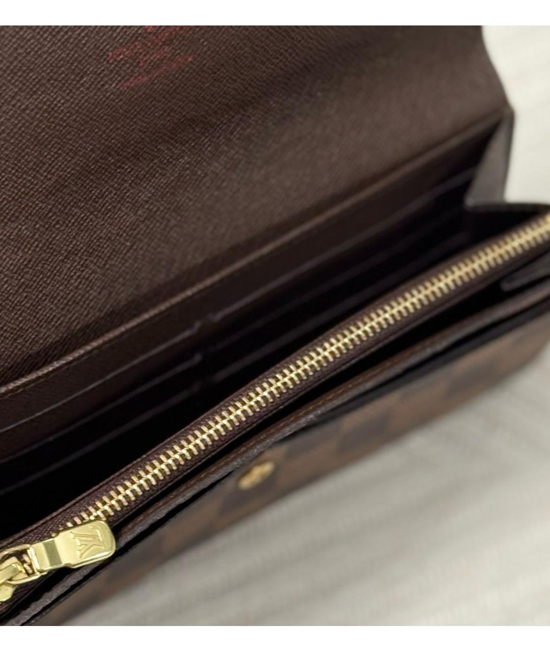 LOUIS VUITTON Коричневый кошелек, фото 4
