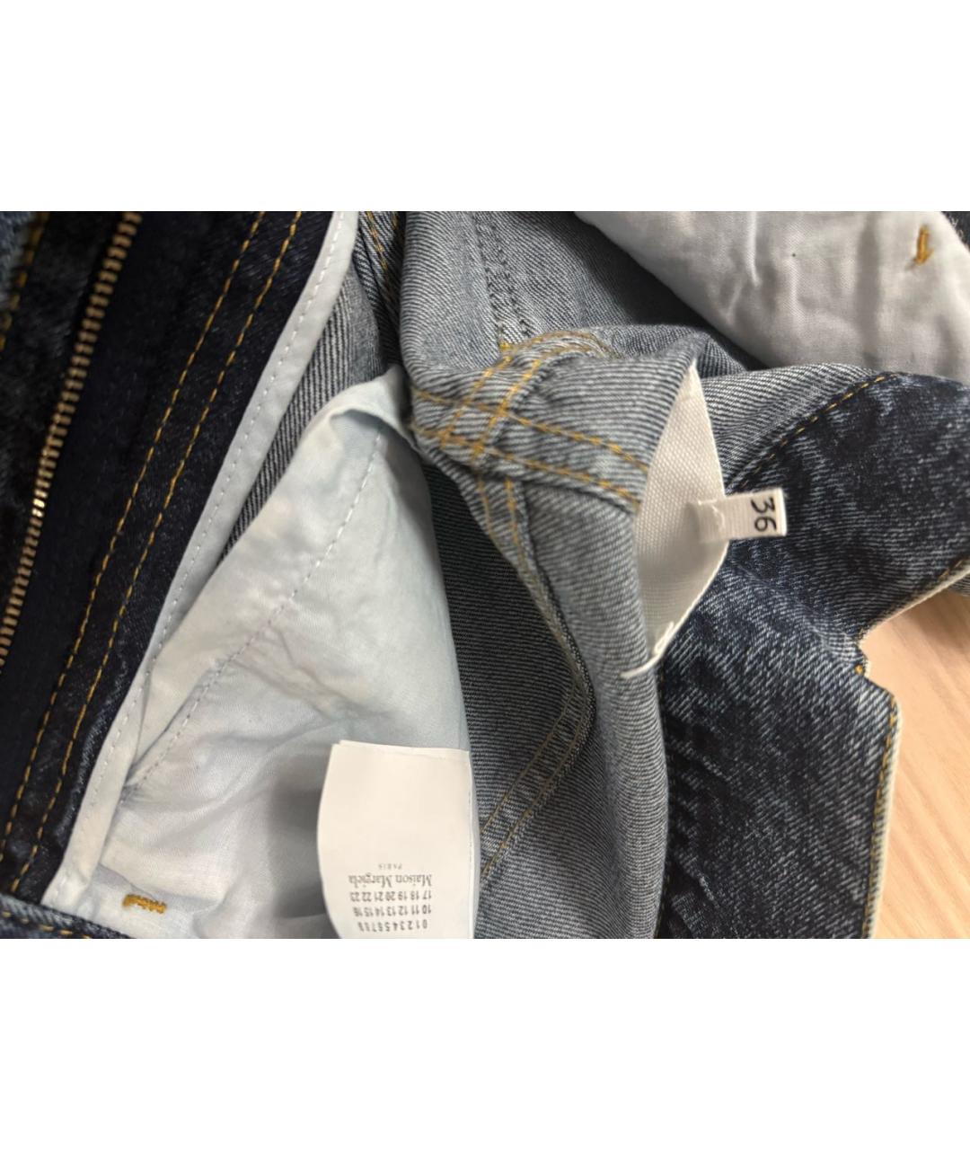 MAISON MARGIELA Синие хлопковые джинсы слим, фото 5