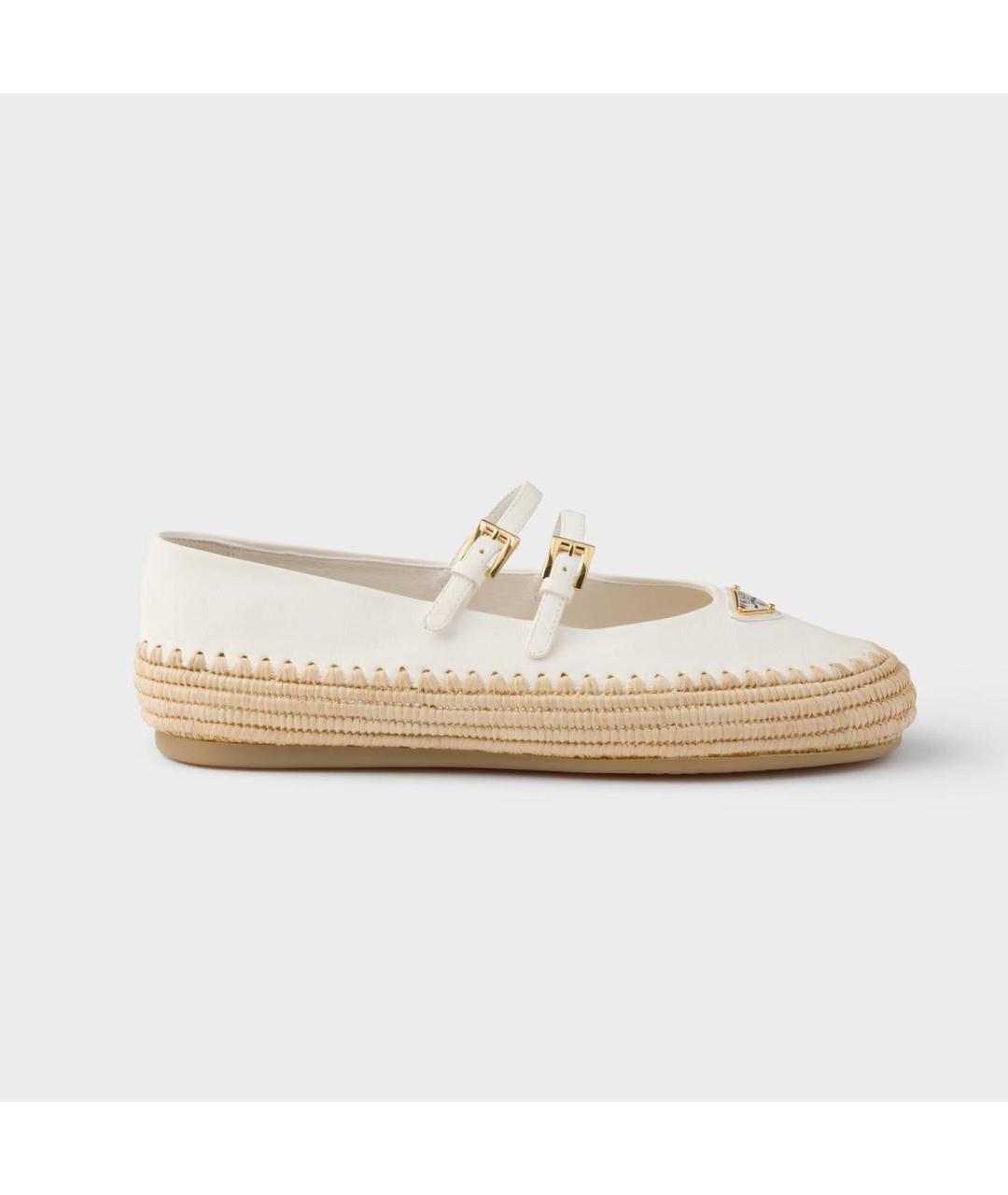 PRADA Белые кожаные балетки, фото 6