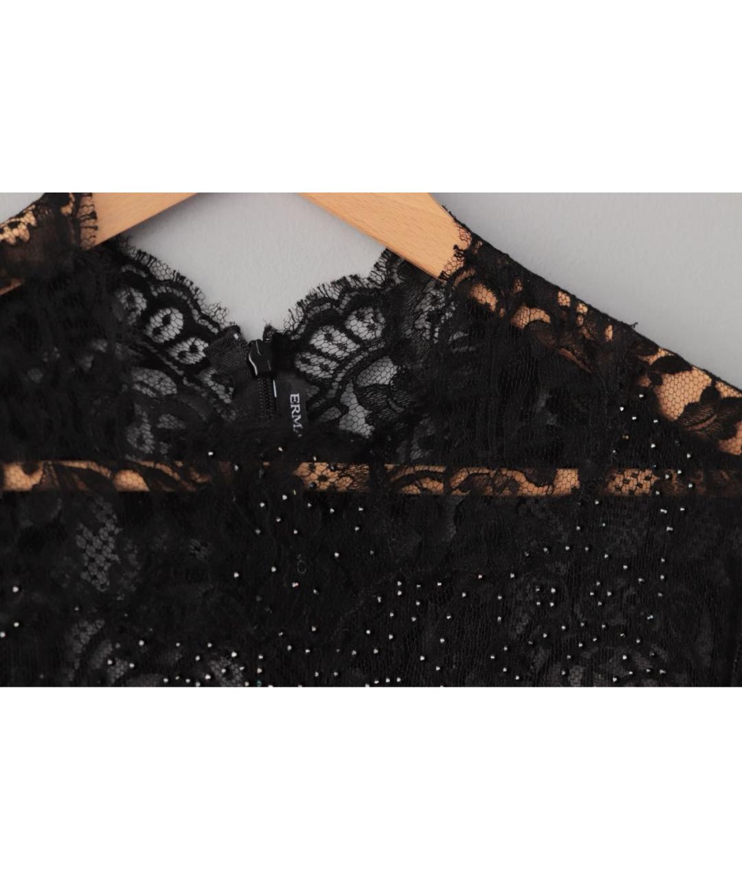 ERMANNO SCERVINO Черное шерстяное коктейльное платье, фото 5