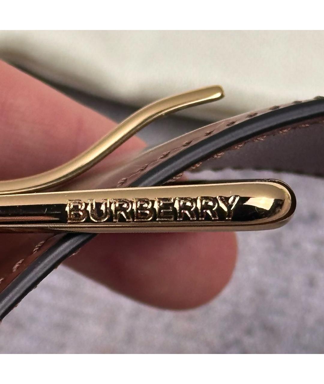 BURBERRY Коричневый кожаный ремень, фото 2
