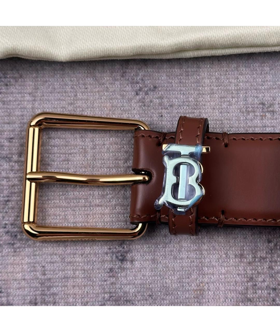 BURBERRY Коричневый кожаный ремень, фото 3