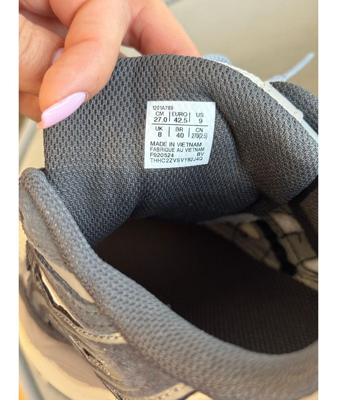 ASICS Серые текстильные высокие кроссовки / кеды, фото 6