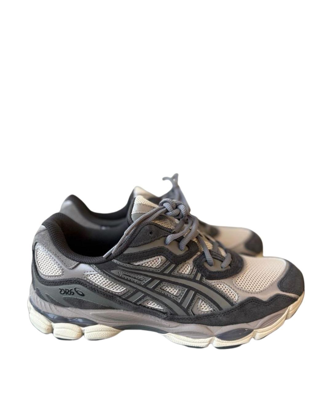 ASICS Серые текстильные высокие кроссовки / кеды, фото 1