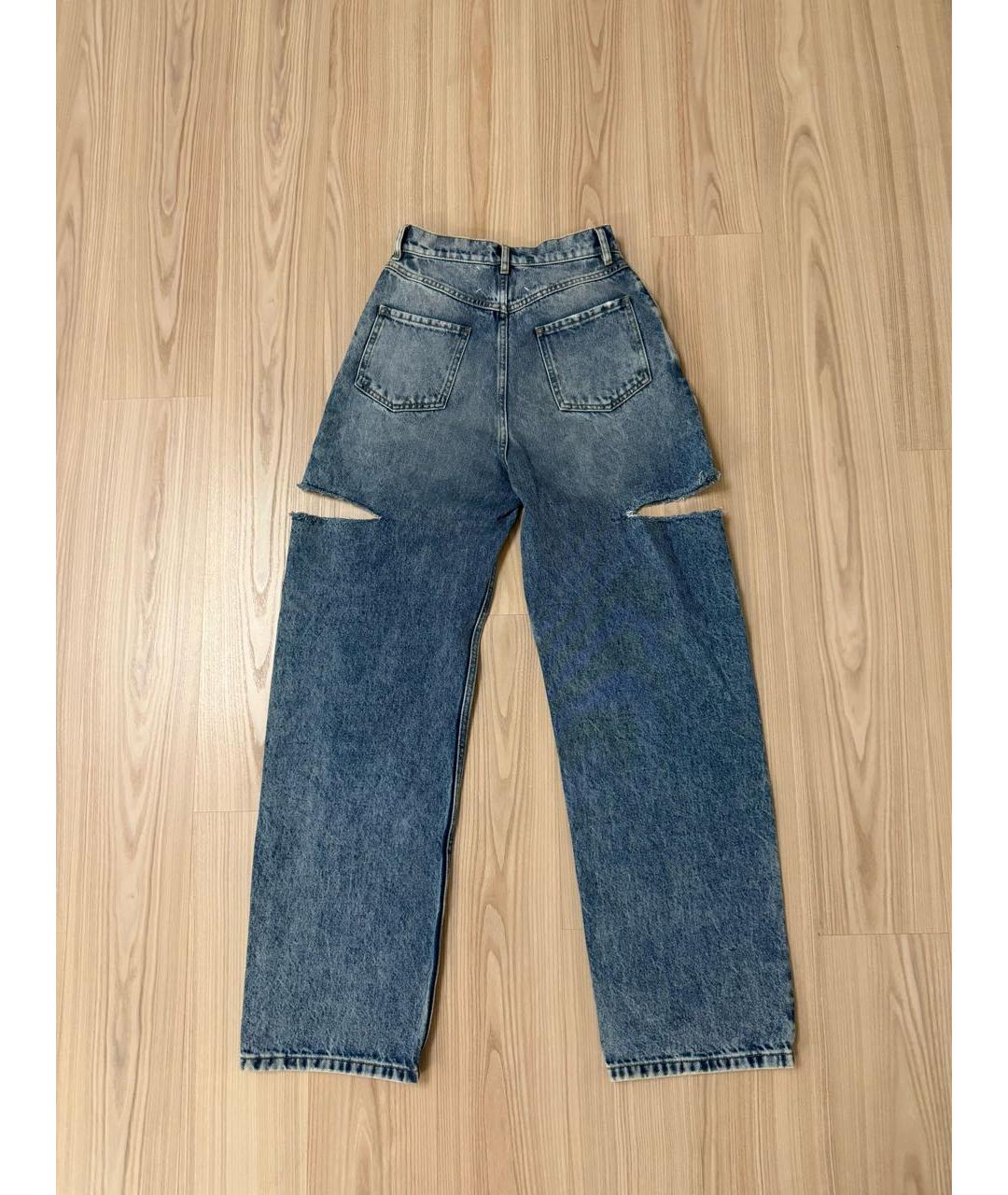 MM6 MAISON MARGIELA Синие прямые джинсы, фото 2