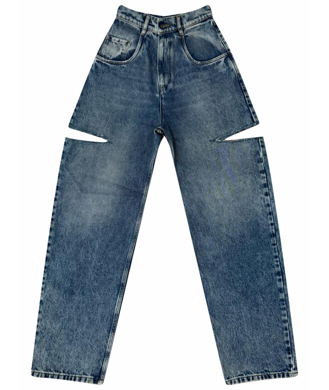 MM6 MAISON MARGIELA Синие прямые джинсы, фото 1