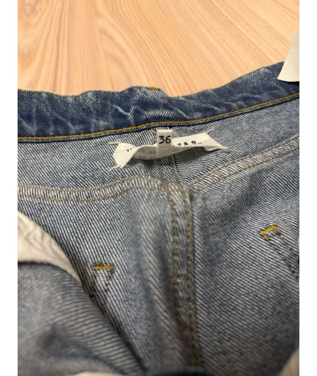 MM6 MAISON MARGIELA Синие прямые джинсы, фото 5