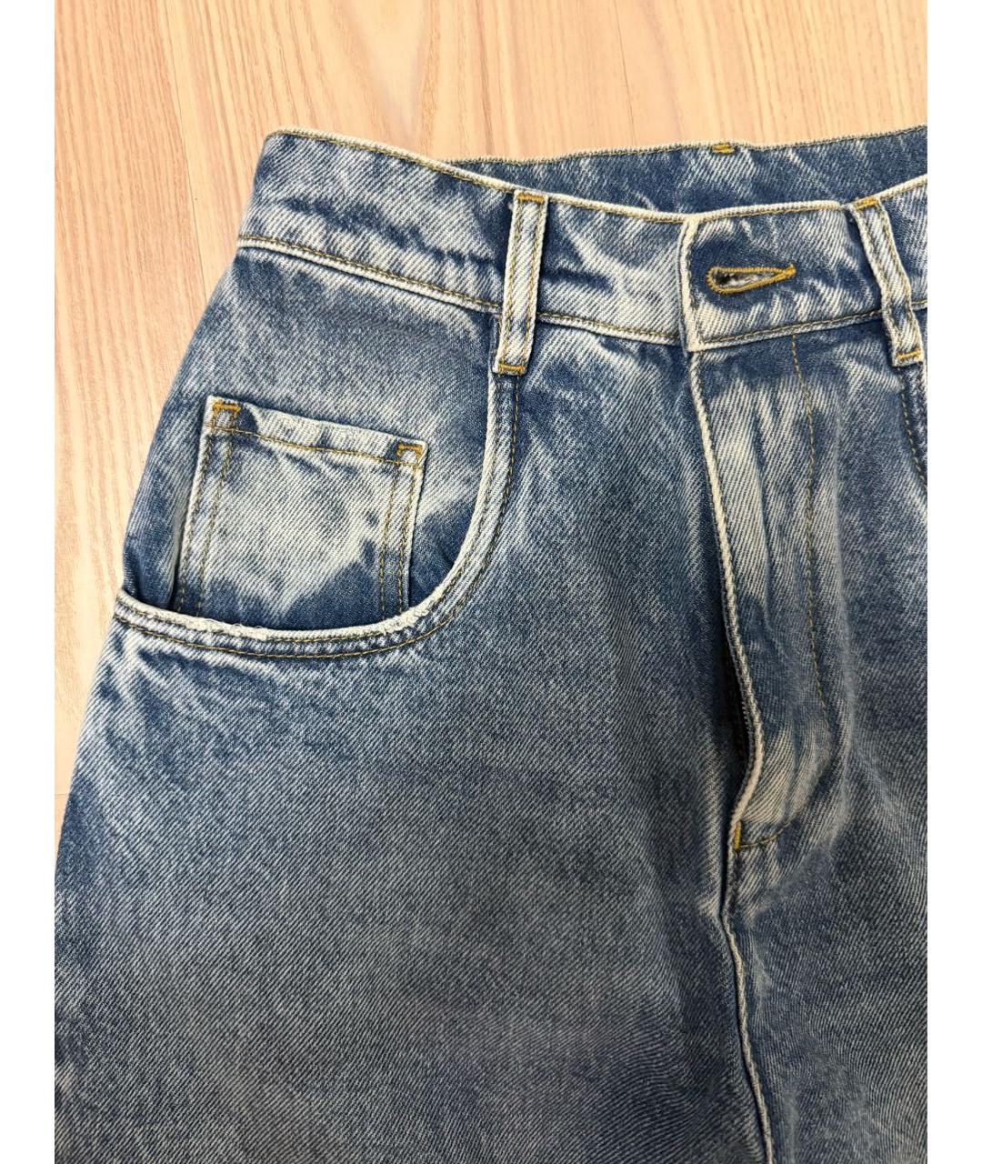 MM6 MAISON MARGIELA Синие прямые джинсы, фото 4