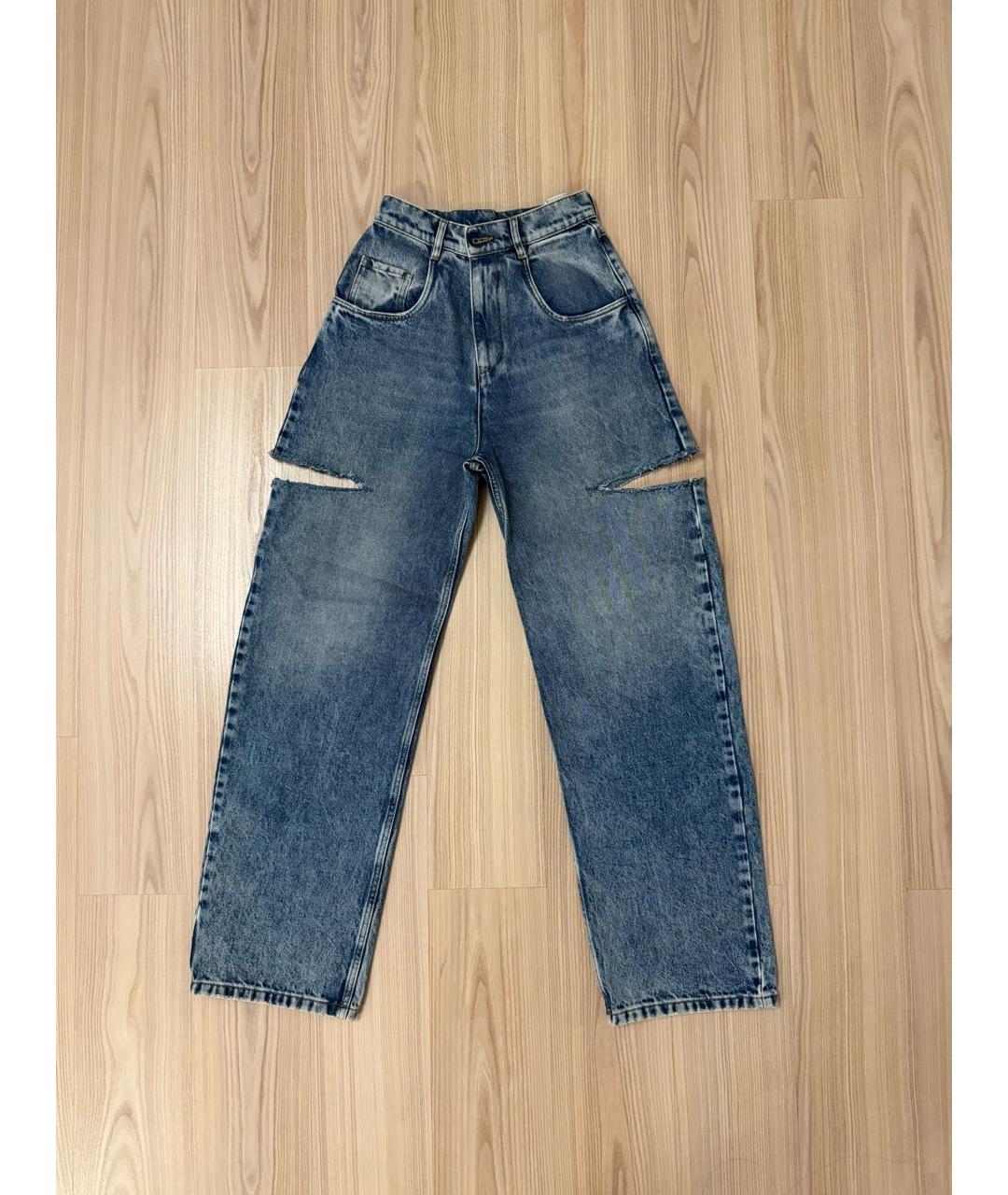 MM6 MAISON MARGIELA Синие прямые джинсы, фото 7