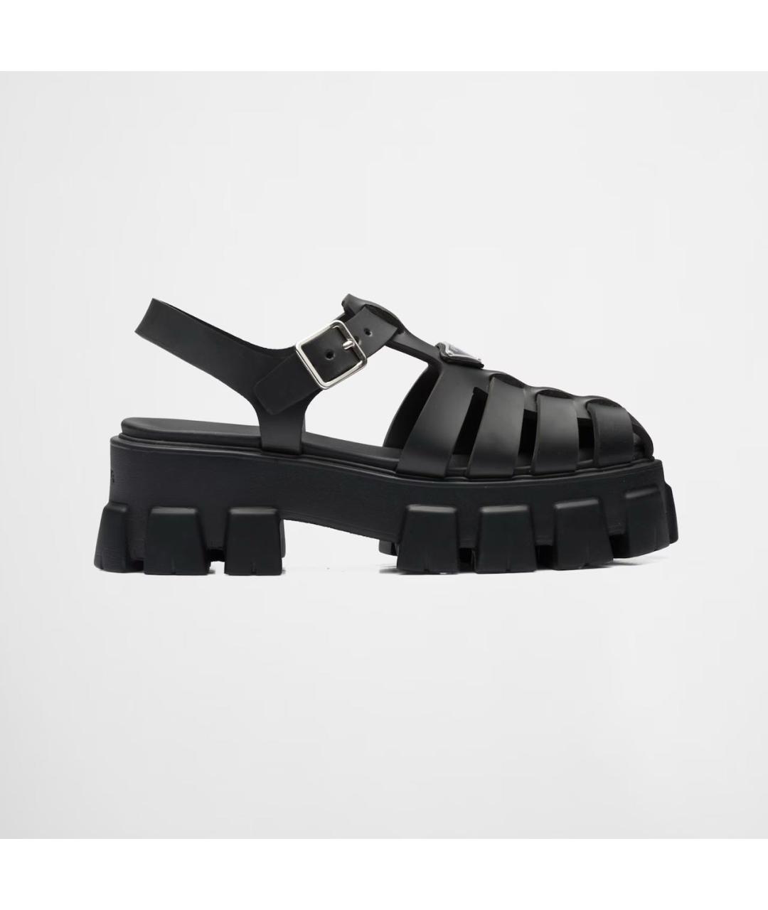 PRADA Черные босоножки, фото 5