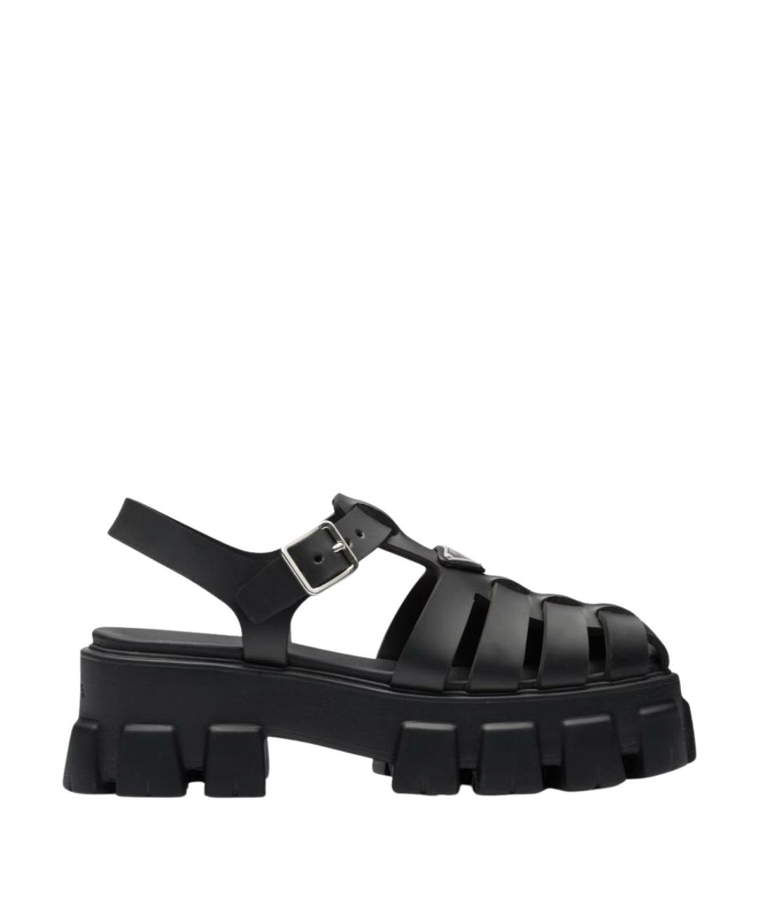 PRADA Черные босоножки, фото 1