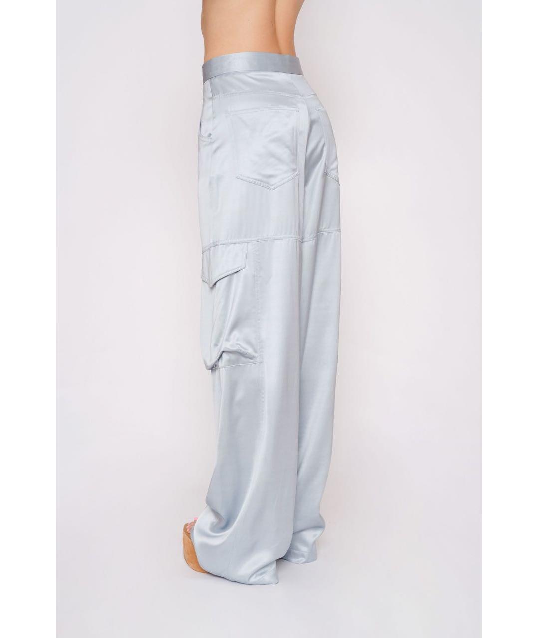 GCDS Голубые вискозные брюки широкие, фото 2