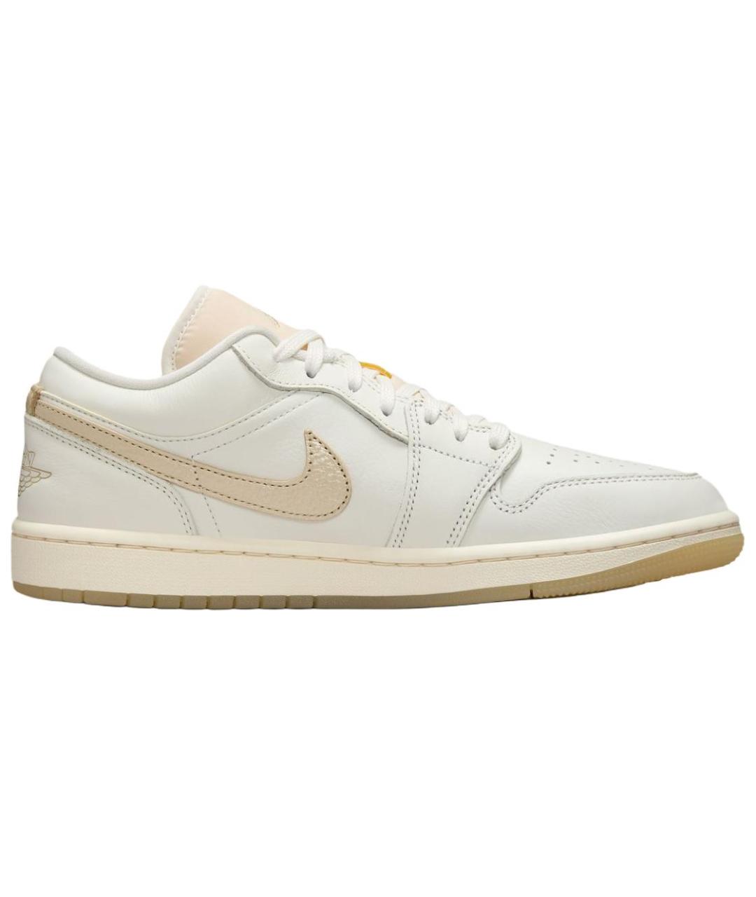 JORDAN Бежевые кожаные кеды, фото 1