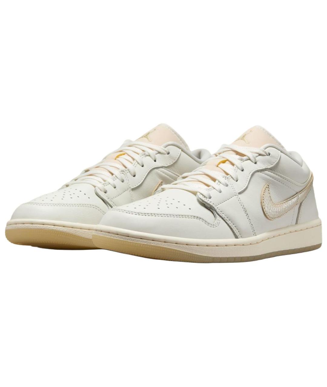 JORDAN Бежевые кожаные кеды, фото 3