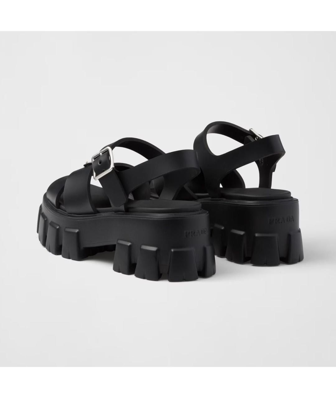 PRADA Черные босоножки, фото 3