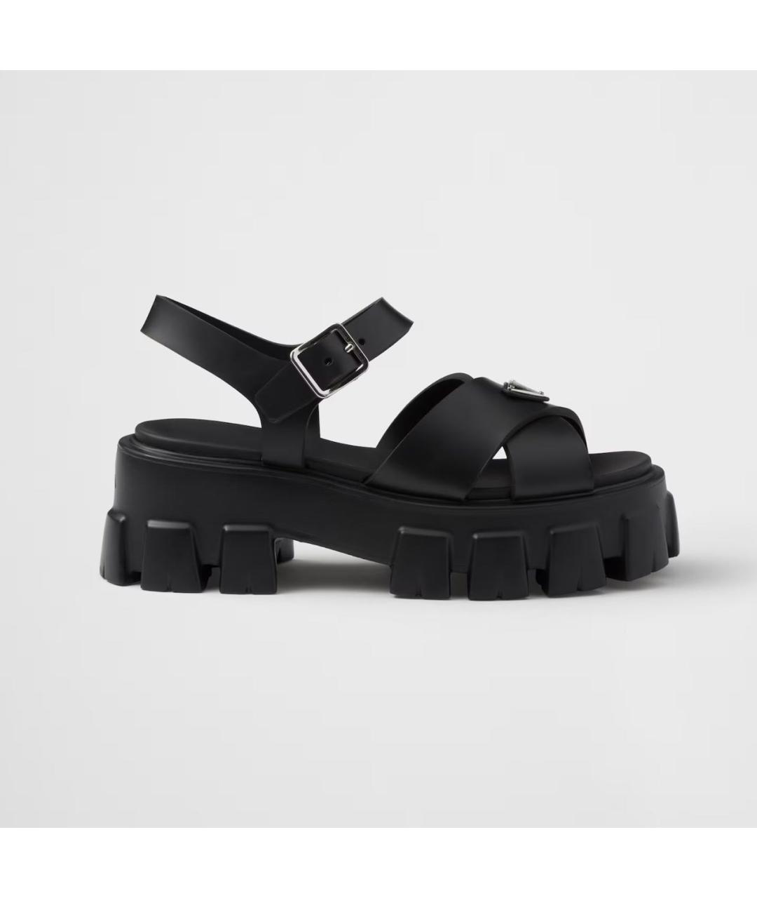 PRADA Черные босоножки, фото 5