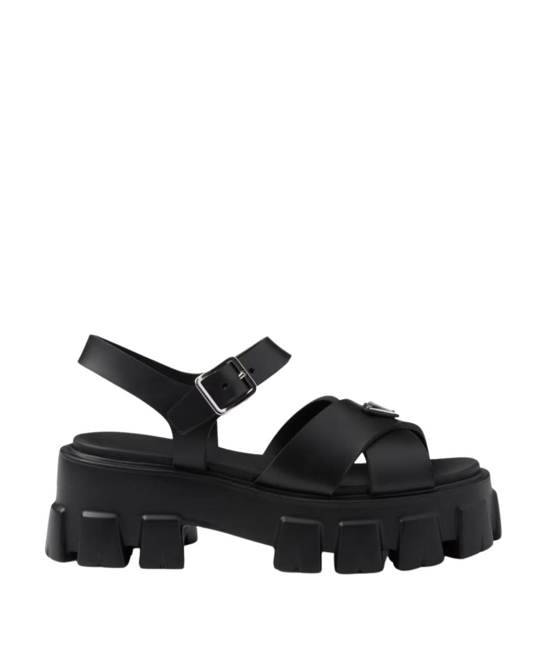 PRADA Черные босоножки, фото 1