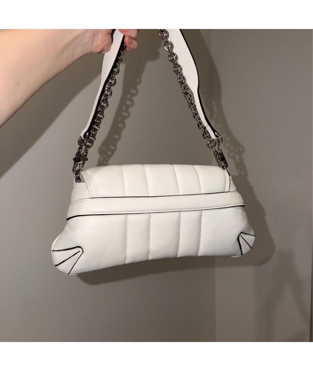 GUCCI Белая кожаная сумка через плечо, фото 3