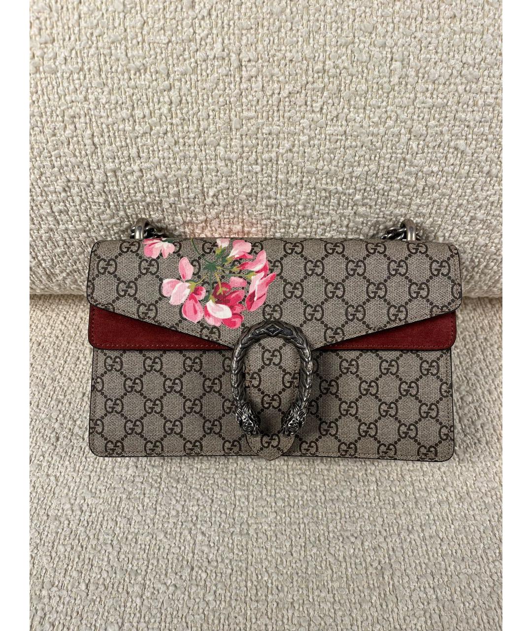 GUCCI Бежевая тканевая сумка через плечо, фото 9