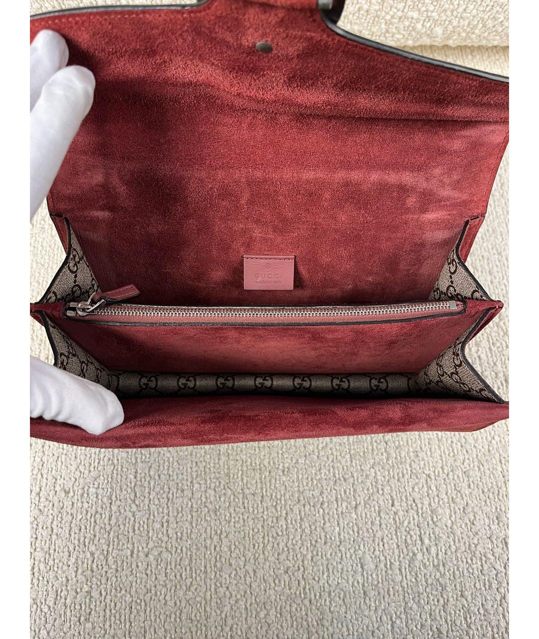 GUCCI Бежевая тканевая сумка через плечо, фото 4