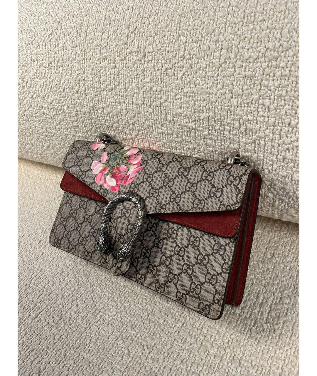 GUCCI Бежевая тканевая сумка через плечо, фото 5