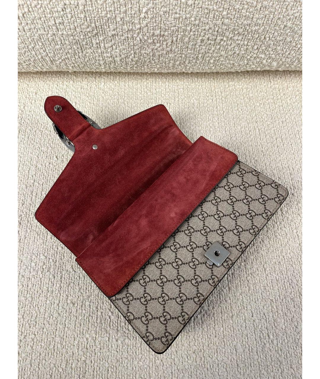 GUCCI Бежевая тканевая сумка через плечо, фото 7