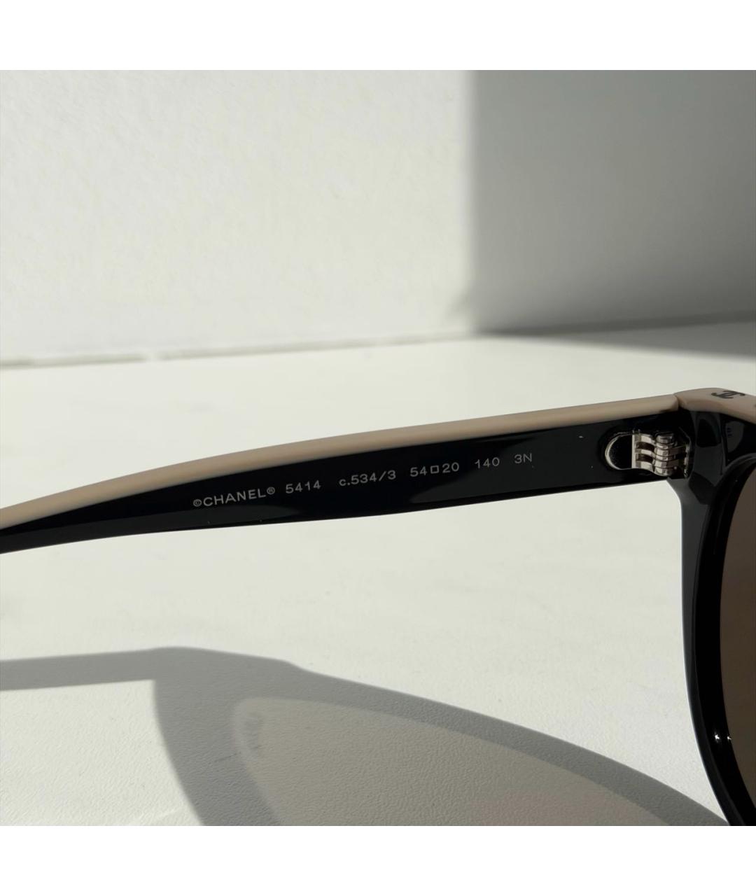 CHANEL Черные пластиковые солнцезащитные очки, фото 6