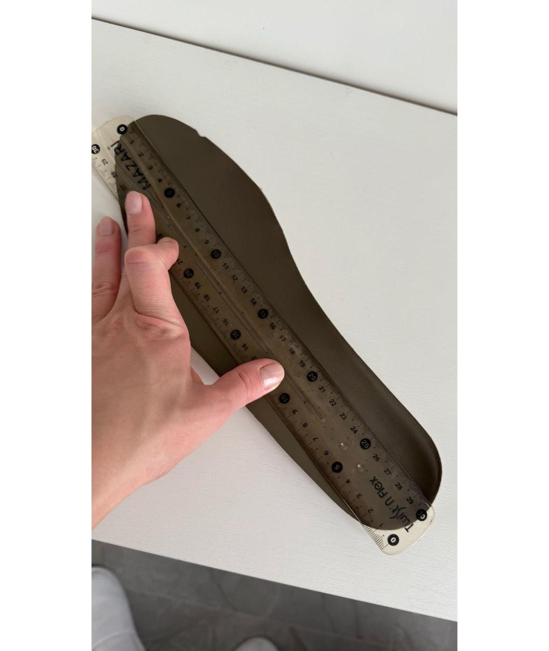 HERMES Коричневые замшевые низкие кроссовки / кеды, фото 8