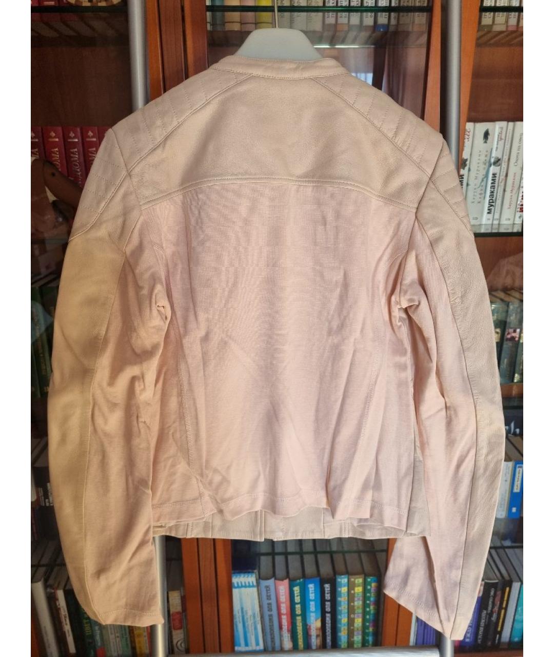 PINKO Розовая кожаная куртка, фото 2