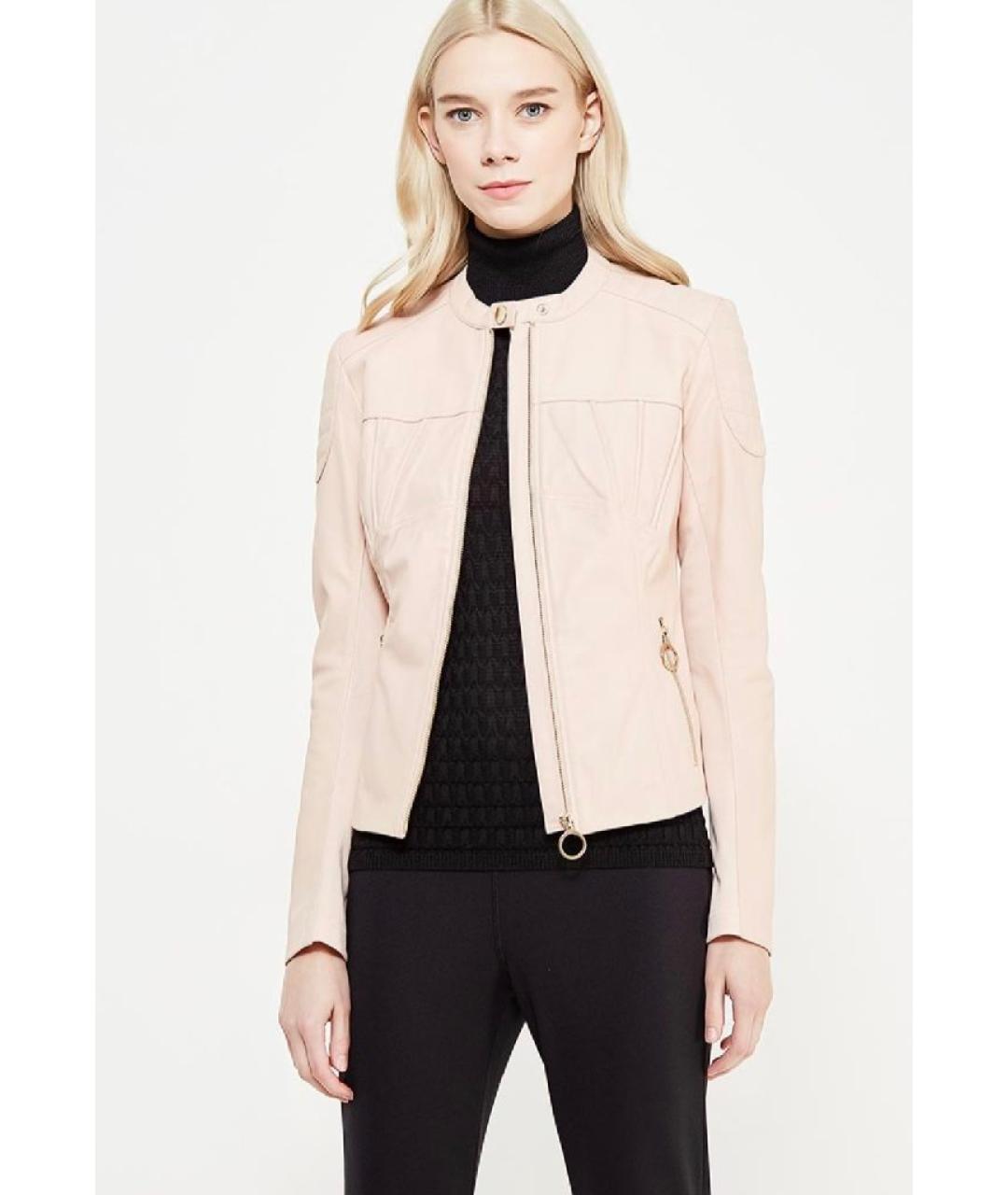 PINKO Розовая кожаная куртка, фото 6