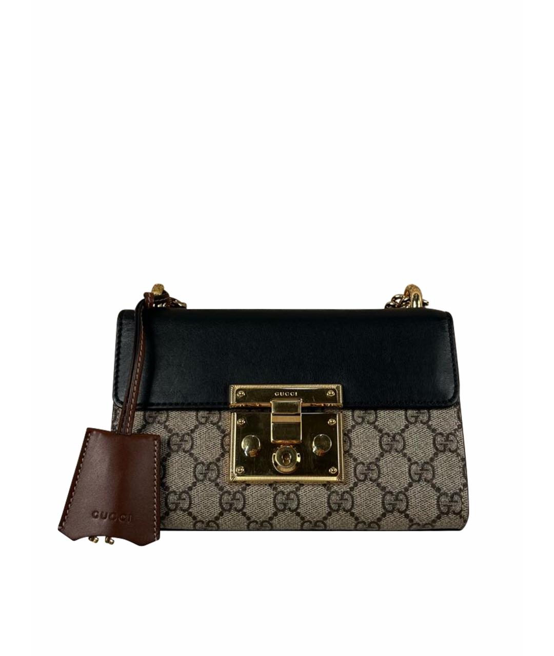 GUCCI Бежевая тканевая сумка через плечо, фото 1