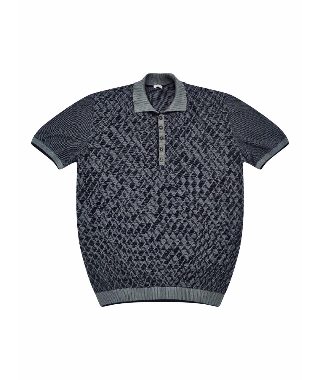 MALO Синее хлопковое поло с коротким рукавом, фото 1