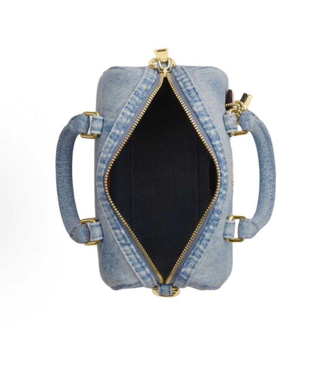 COACH Голубая деним сумка с короткими ручками, фото 3