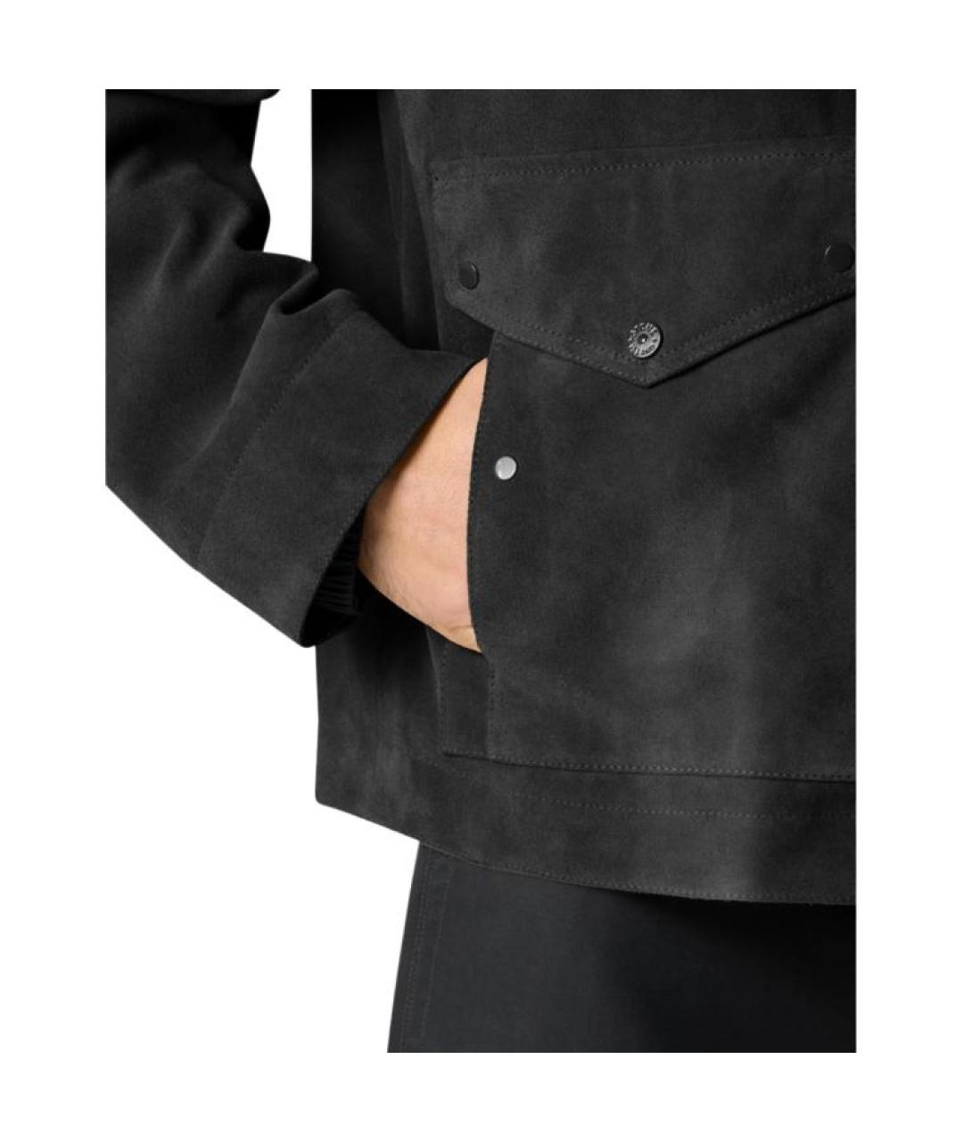 STONE ISLAND Черная замшевая куртка, фото 5