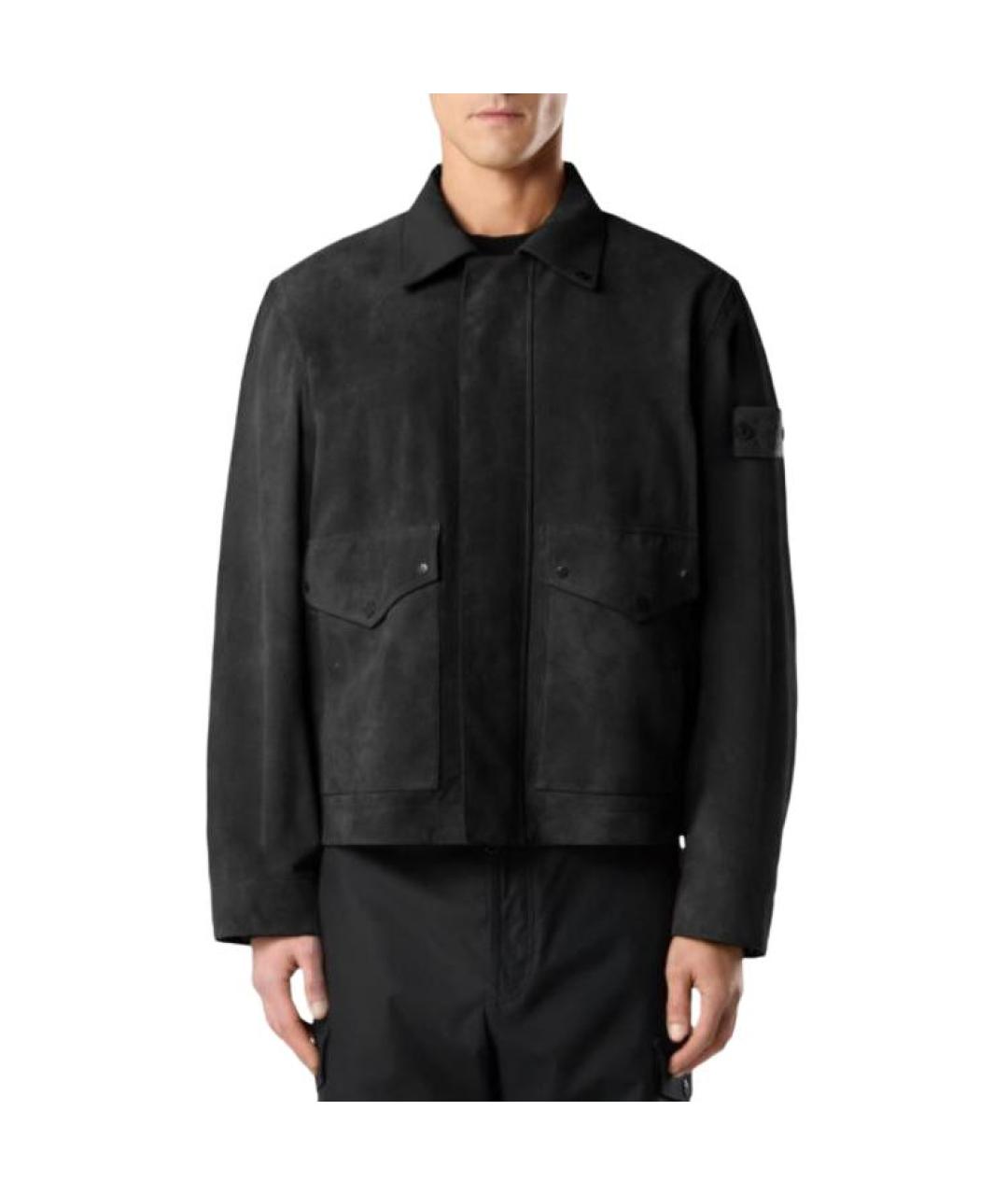 STONE ISLAND Черная замшевая куртка, фото 3