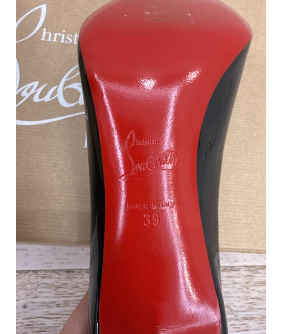 CHRISTIAN LOUBOUTIN Черные туфли из лакированной кожи, фото 7