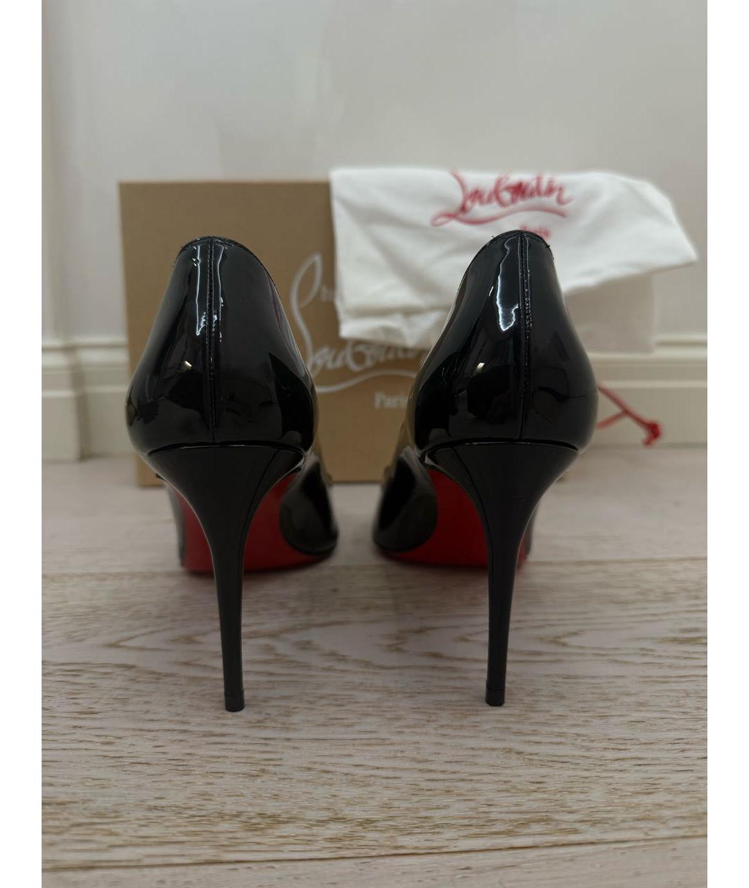 CHRISTIAN LOUBOUTIN Черные туфли из лакированной кожи, фото 4