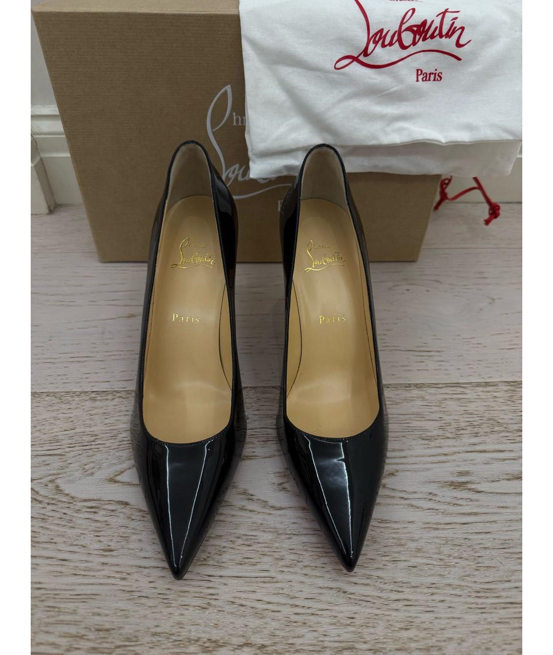 CHRISTIAN LOUBOUTIN Черные туфли из лакированной кожи, фото 2