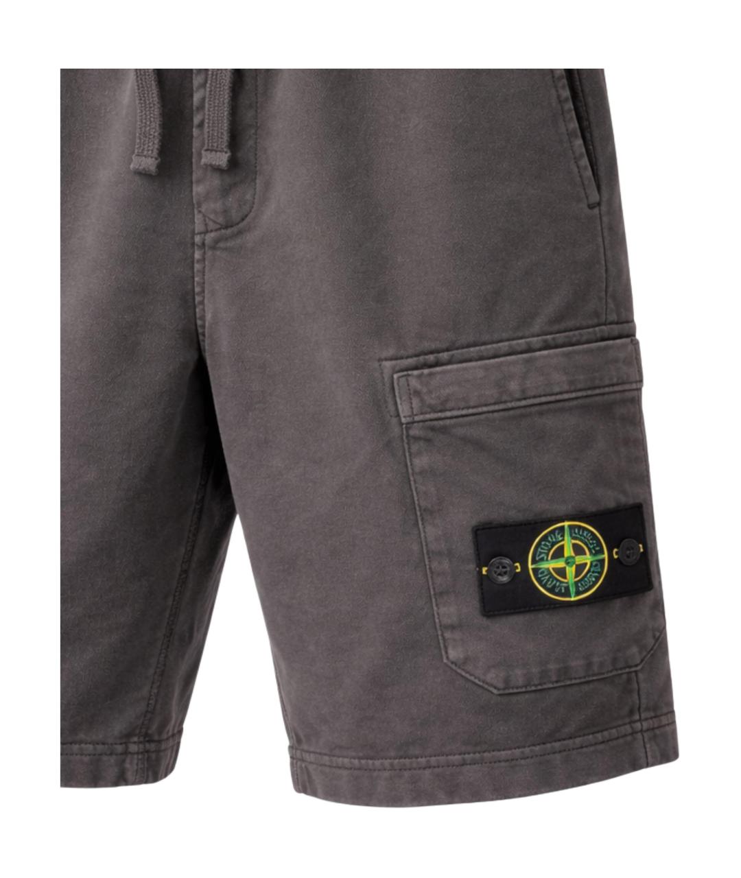 STONE ISLAND Серые шорты, фото 2