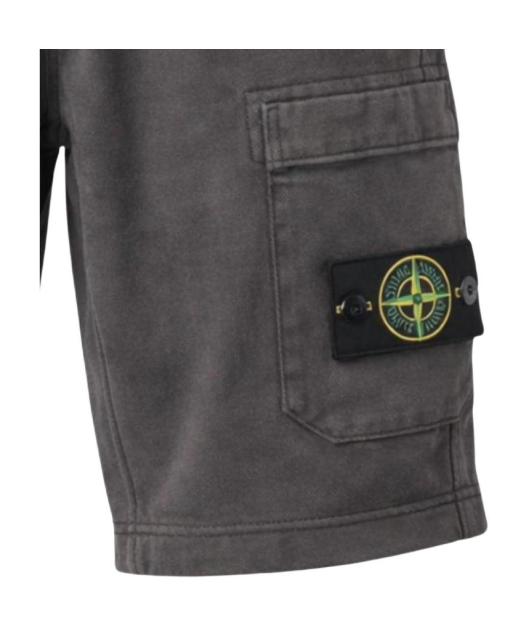 STONE ISLAND Серые шорты, фото 3