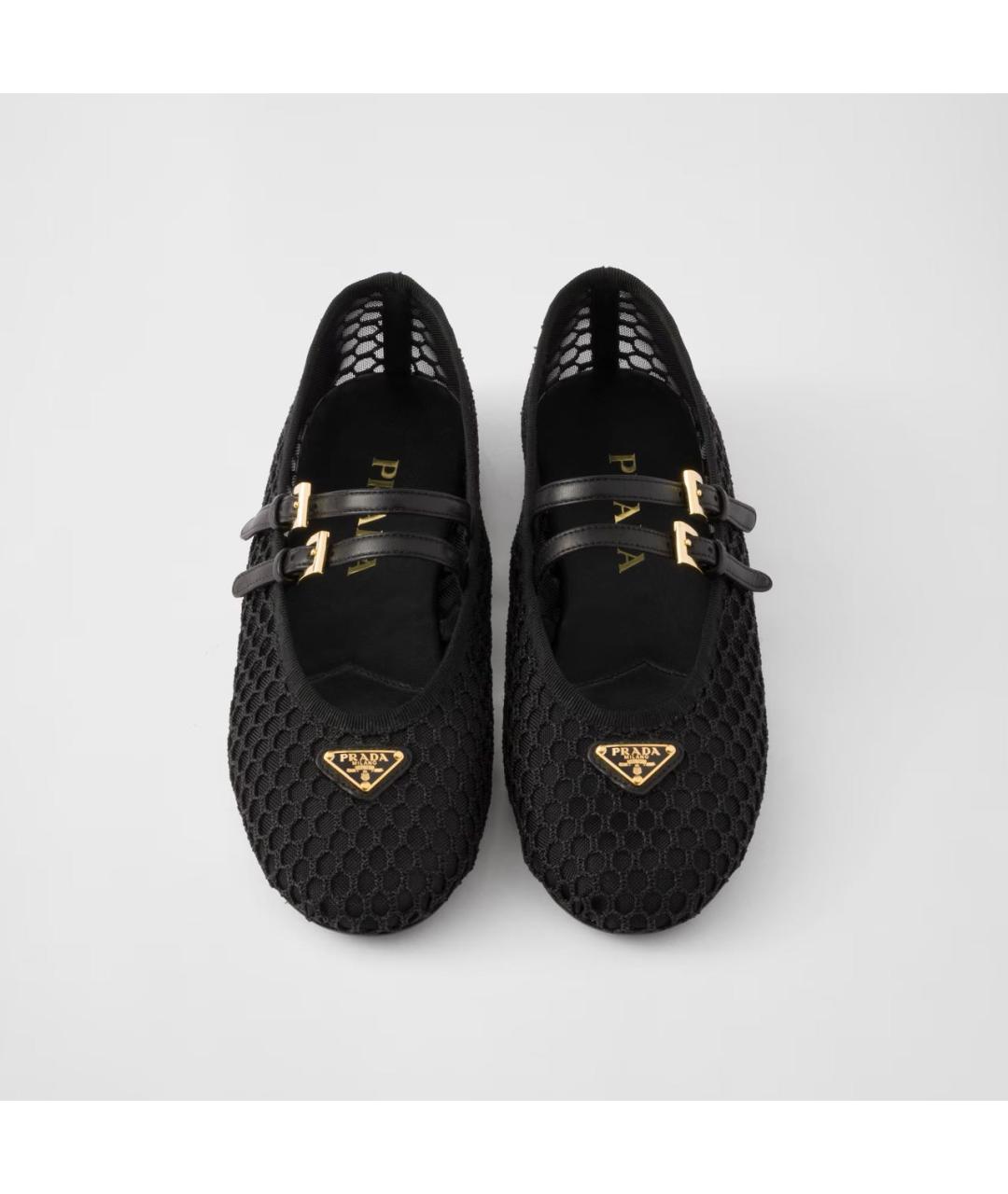 PRADA Черные текстильные балетки, фото 3