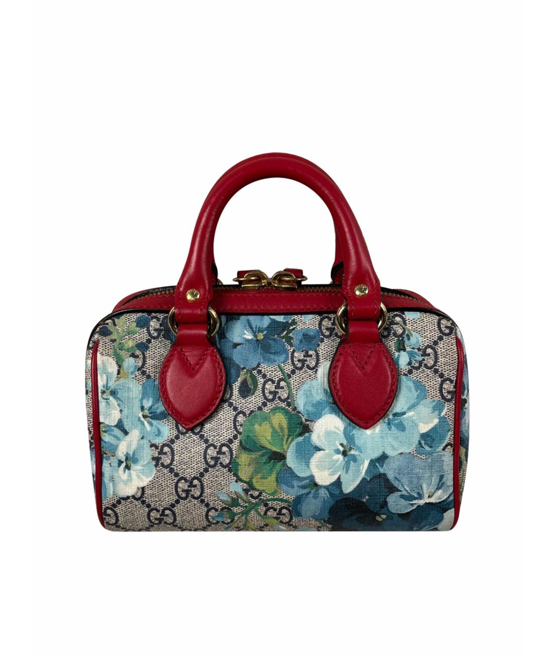 GUCCI Бордовая тканевая сумка с короткими ручками, фото 1