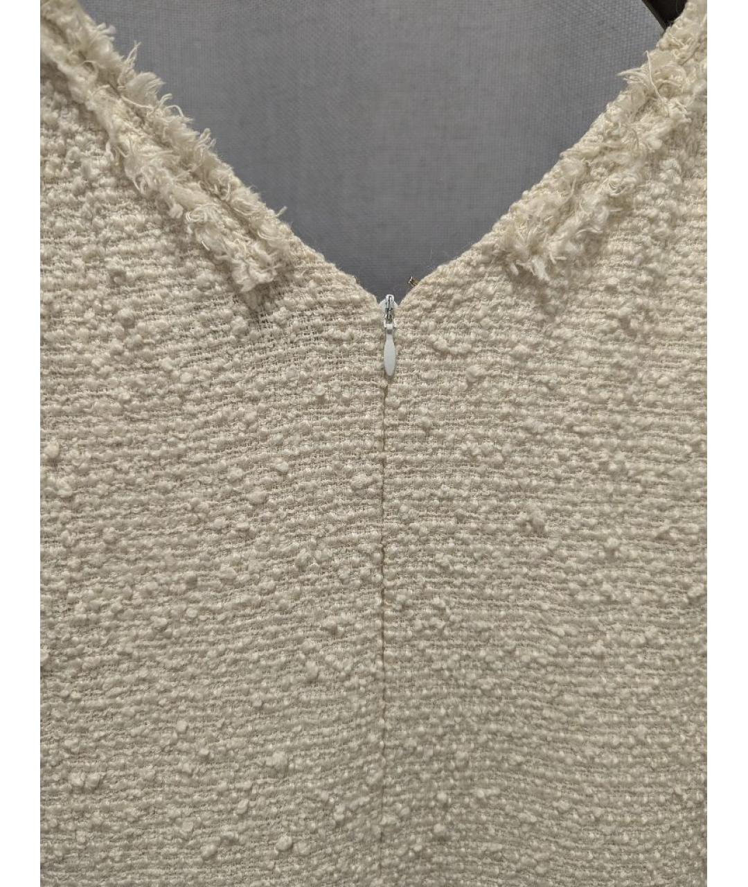 CHANEL Бежевое шелковое коктейльное платье, фото 8