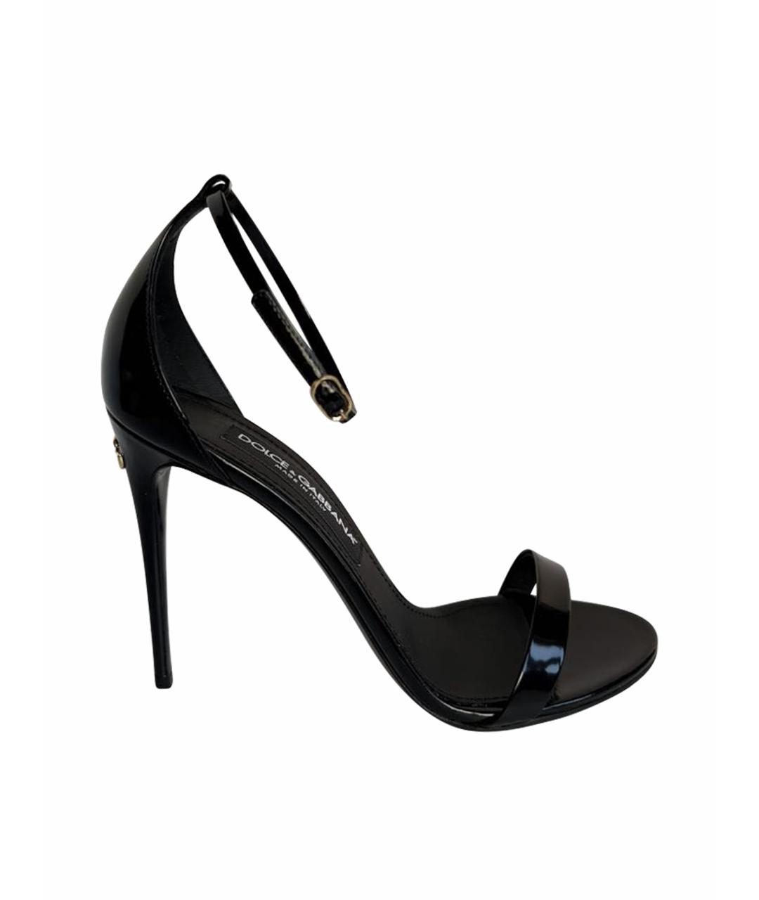 DOLCE&GABBANA Черные босоножки, фото 1