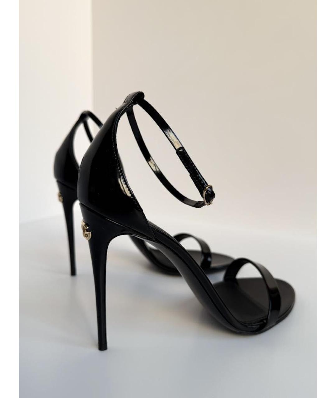 DOLCE&GABBANA Черные босоножки, фото 9