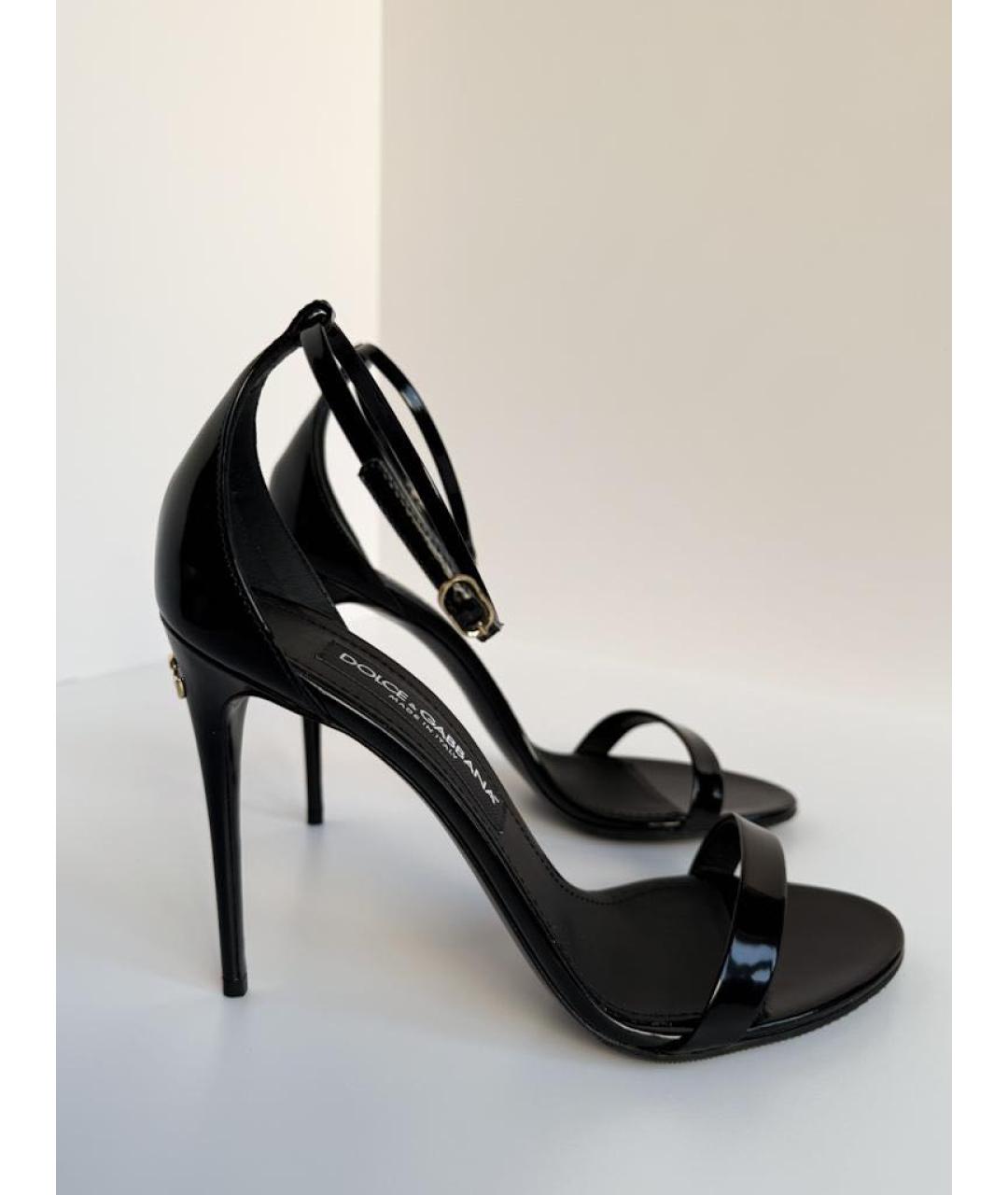 DOLCE&GABBANA Черные босоножки, фото 8