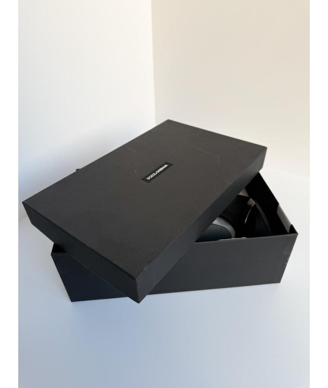 DOLCE&GABBANA Черные босоножки, фото 4