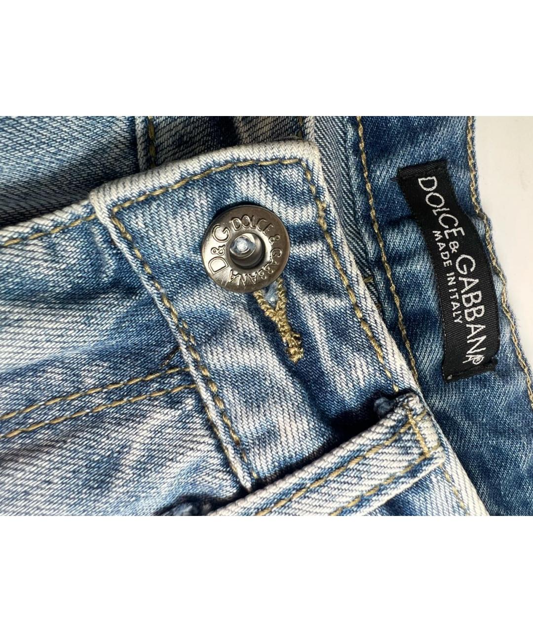 DOLCE&GABBANA Голубые хлопковые шорты, фото 8